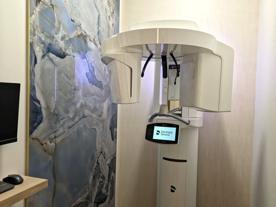 Dentsply Sirona CBCT 3D imaging unit in its own room at Monaco Dentistry